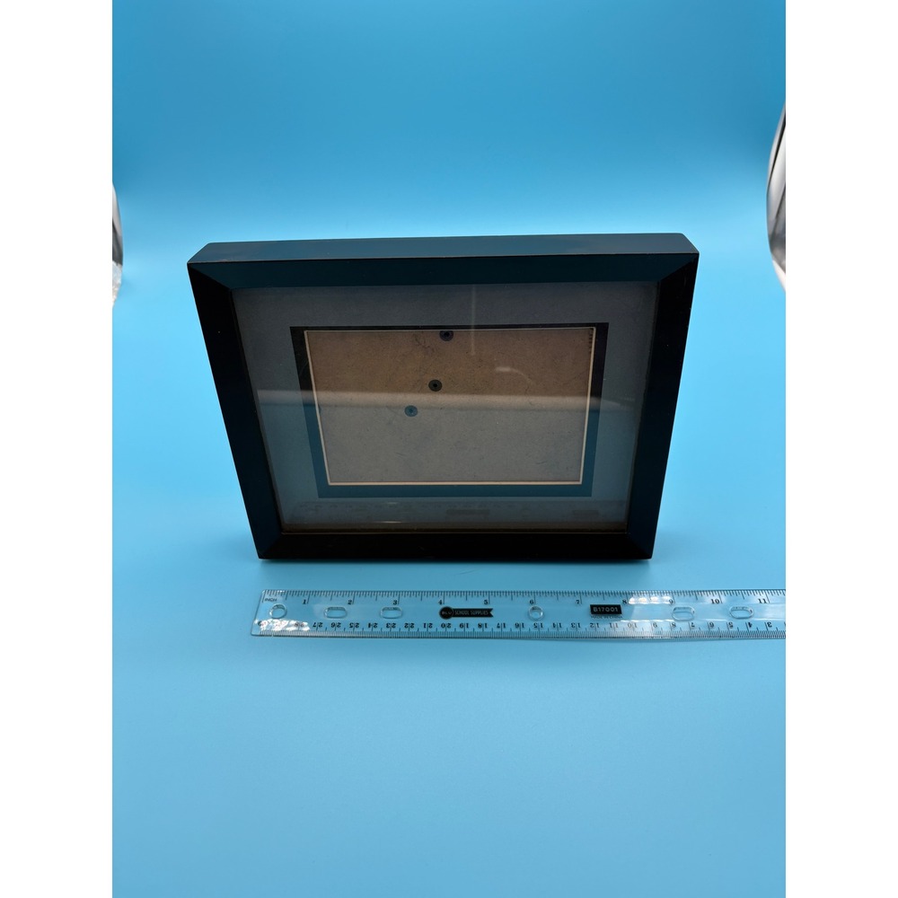 Blue 9x7 Picture Frame Double Mat Deep Tabletop Gallery Photo Display 1" Profile - Picture 4 of 6